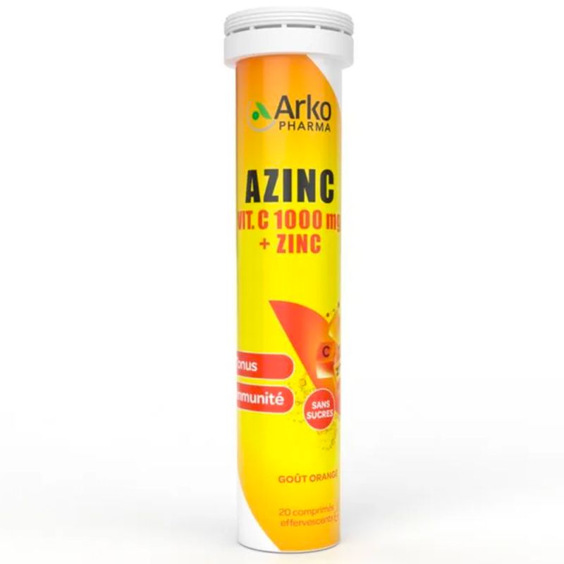 Arkopharma Azinc Vitamine C 1000mg + Zinc - 20 comprimés - Immunité ...