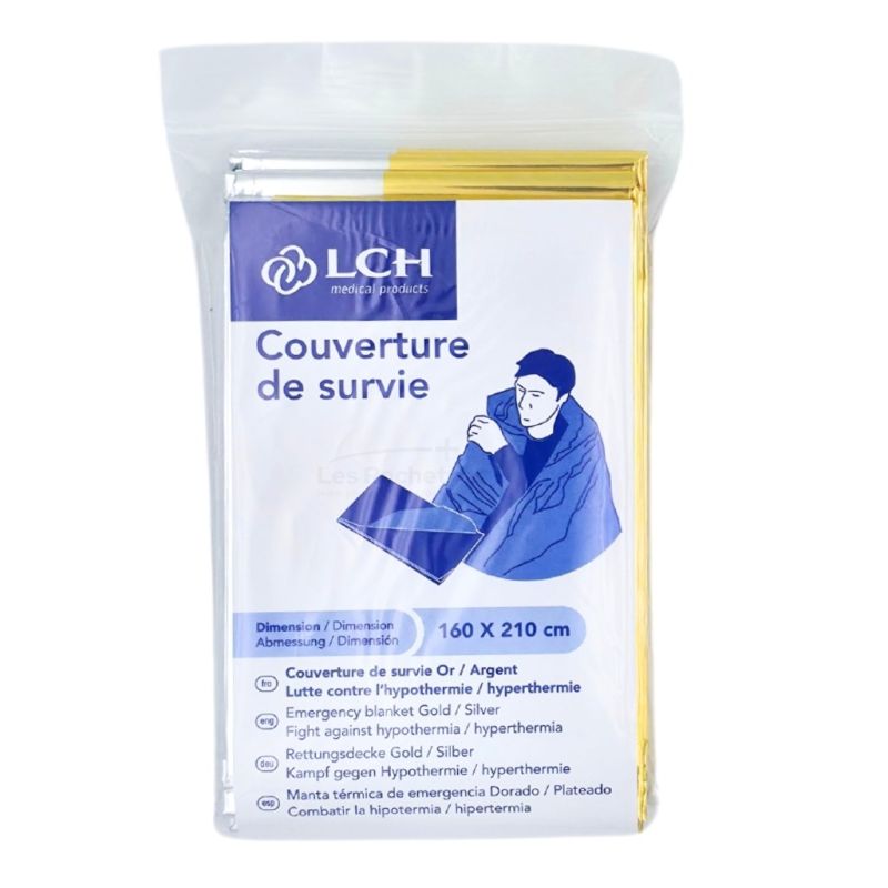 Lot De 5 Couvertures De Survie – 210 X 160 Cm, Or/argent, Thermiques, Imperméables, Pour Urgences Ou Outdoor