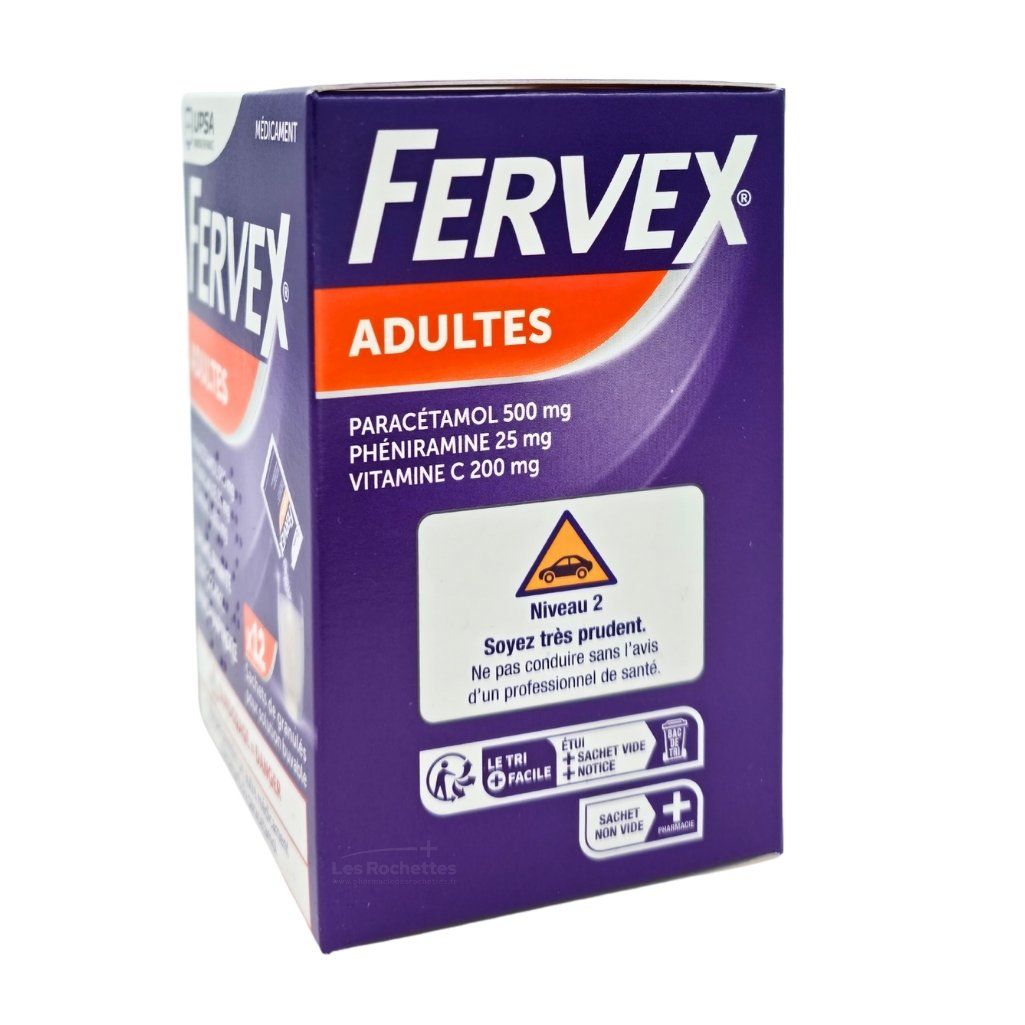 Fervax Fervex Adultes Rhume, Rhinite & État Grippal UPSA - 12 Sachets