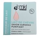 MKL Green Nature Lait de Chèvre Savon Surgras Purifiant Douceur de Lait 100 g - Nettoyage et pureté des peaux grasses à tendance acnéique