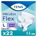 TENA ProSkin Flex Maxi - Taille L - 22 Protections - Changes Complets avec Ceinture