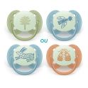 Philips Avent Ultra Soft Nighttime Lot de 2 Sucettes Phosphorescentes 18 Mois et Plus - Motifs et coloris aléatoires