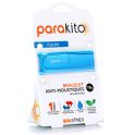Para'Kito Bracelet Anti-Moustiques Rechargeable Adulte Bleu – Répulsif étanche en tissu avec 2 recharges