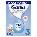 Gallia Calisma Lait Infantile Croissance 3e Âge Maxi Format 2x600g - Pour bébés de 12 mois à 3 ans