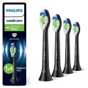 Philips Sonicare W2 Optimal White Têtes de Brosses Noires HX6064/11 - 4 Têtes