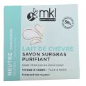 MKL Green Nature Lait de Chèvre Savon Surgras Purifiant Neutre Sans Parfum 100 g - Pureté et haute tolérance des peaux grasses à tendance acnéique