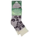 AirPlus Aloe Cabin Chaussettes Hydratantes Femme Fleurs Violet - Pointure 35-41  - Confort et douceur