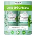 Weleda Déodorant Stick Eucalyptus Menthe Poivrée - Lot de 2 x 50 g - Protection naturelle et parfum vivifiant