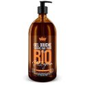 Les Petits Bains de Provence Gel Douche Bio - 1 Litre - Petit Grain - Relaxant, Doux et Naturel