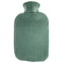 Soframar Fashy Bouillotte à Eau Tricot Déhoussable - 2 L - Couleur : Vert - Réchauffante, apaisante et sûre