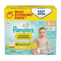 Pampers Premium Protection Couches Taille 3 (6-10kg) - Maxi Economy Pack 108 couches - Protection optimale contre les fuites et les irritations