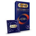 Durex Intensity Préservatifs Sans Latex - 5 préservatifs - Ultra-fins et extra-lubrifiés