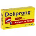 Doliprane 1 000 mg - 8 suppositoires adulte