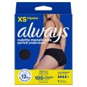 Always Culotte Menstruelle Lavable Hipster Flux Moyen à Abondant Taille XS – Confort et protection