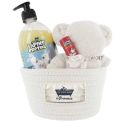 Les Petits Bains de Provence Coffret Enfant Panier Kids Blanc - Gel Douche + Stick Lèvres + Ourson