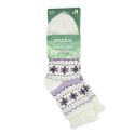 Airplus Chaussettes Infusées à l'Aloe Vera Snowflakes Purple Taille 35-41 - Confort et douceur