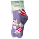 Airplus Aloe Cabin Socks Chaussettes Hydratantes - Violet Motif Popcorn - Pointure 35-41