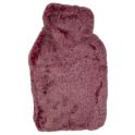 Calindoo Bouillotte à Eau et sa Housse Polaire 2 L Framboise- Confort, chaleur réconfortante et utilisation à froid
