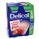 Delical Boisson HP HC Sans Sucres Soutien Nutritionnel Hyperprotéiné Saveur Fraise - 4 x 200ml