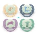 Philips Avent Ultra Soft Nighttime Lot de 2 Sucettes Phosphorescentes 6-18 Mois - Coloris et motifs aléatoires