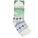 Airplus Chaussettes Infusées à l'Aloe Vera Snowflakes Blue Taille 35-41 - Confort et douceur