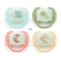 Philips Avent Ultra Soft Nighttime Lot de 2 Sucettes Phosphorescentes 0-6 Mois - Motifs et coloris aléatoires