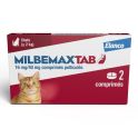 ELANCO MilbemaxTab Chats de plus de 2 kg - Boîte de 2 comprimés pelliculés sécables