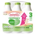 Babybio Lait de Croissance 3 - Dès 10 mois - 6 bouteilles de 1L