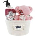 Les Petits Bains de Provence Coffret Panier Kids Rose - Gel douche + Stick lèvres + Ourson