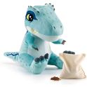 Biosynex Bouillotte Peluche Micro-Ondable Billes d'Argile Jurassic World Explorers Dinosaure Bleu