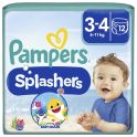 Pampers Splashers Couches-Culottes de Bain Taille 3-4 de 6 à 11kg Baby Shark - 12 couches – Confort et anti-gonflement