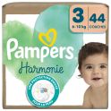 Pampers Harmonie Couches Taille 3 de 6 à 10 kg - 44 couches – Peaux sensibles et 12h au sec