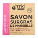 MKL Green Nature Savon Surgras de Marseille Lait d'Ânesse Bio 100 g - Corps et mains