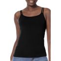 Amoena Valletta Top noir Taille 42 - Débardeur post-opératoire ultra-doux avec brassière intégrée