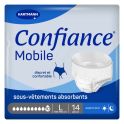 Confiance Mobile 10 Gouttes Taille L – 14 slips absorbants jour et nuit, discret et confortable, absorption rapide
