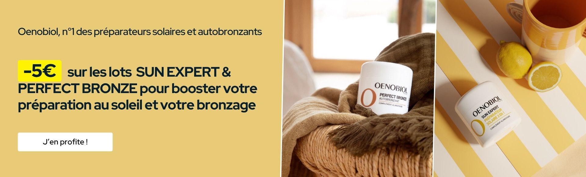 Oenobiol : -5€ sur les lots de 2 autobronzants ou préparateurs solaires