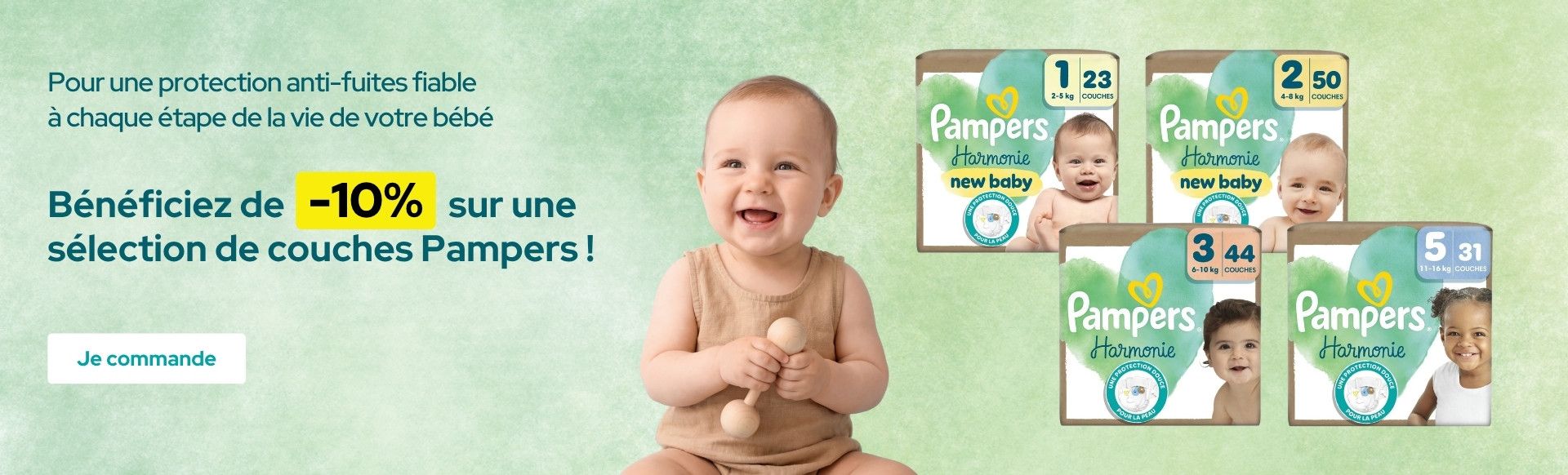 Pampers Harmonie : -10% sur une sélection de couches