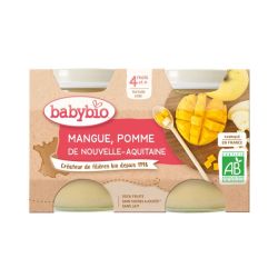 Babybio Petit Pot Mangue Pomme 4 mois - 2 x 130g
