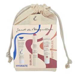 Embryolisse Pochon Beauté Lait-Crème Concentré Baume Couleur & Soin Blush de Peau Coffret - Routine hydratante, illuminatrice et bonne mine