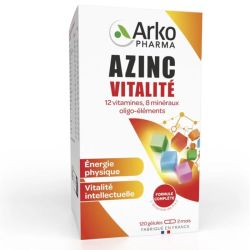 Arkopharma Azinc Adulte Vitalité Zinc 60 Gélules – Vitamines C et E