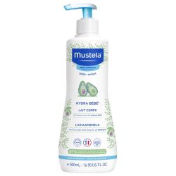 Mustela Hydra Bébé Lait Corps à l'Avocat - 500 ml - Hydrate et protège la peau dès la naissance