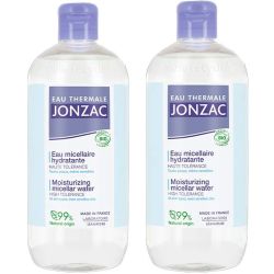 Jonzac Eau Micellaire Hydratante Bio - Nettoie, Démaquille et Hydrate - 2x500ml