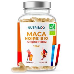 Nutri&Co Maca Noire Bio - 120 gélules - Vitalité, énergie et équilibre naturel