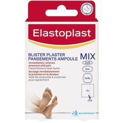 Elastoplast SOS Mix Pack Pansements Ampoules - 6 pansements - Soulage la douleur et accélère la cicatrisation