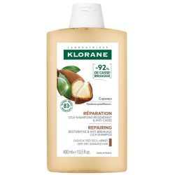 Klorane Shampoing au Cupuaçu Bio 400 ml - Nourrit Intensément, Répare la Fibre et Discipline les Cheveux Très Secs