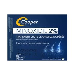 Cooper Minoxidil 2% Traitement Chute de Cheveux Modérée - 3 x 60ml