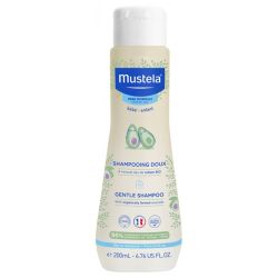 Mustela Shampoing Doux - 200 ml -  Nettoie et démêle les cheveux délicats dès la naissance