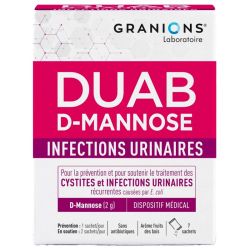 Granions Duab D-Mannose Infections Urinaires - 7 Sachets - Soulage et prévient les infections urinaires