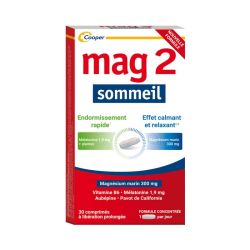 Mag2 Sommeil - 30 comprimés - Sommeil rapide, sérénité et relaxation