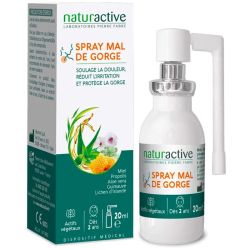 Naturactive Spray Mal de Gorge - 20ml - Apaise rapidement les irritations et maux de gorge